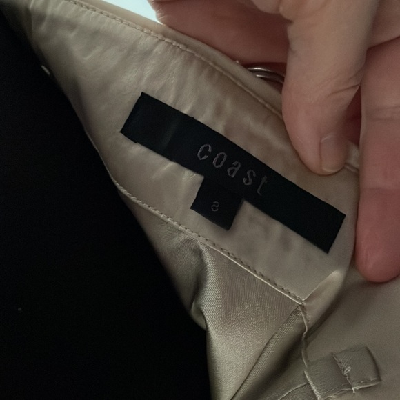 Silk Beige Strapless Gown British Designer from Coastal UK Size 8 (US 0) - Picture 2 of 2